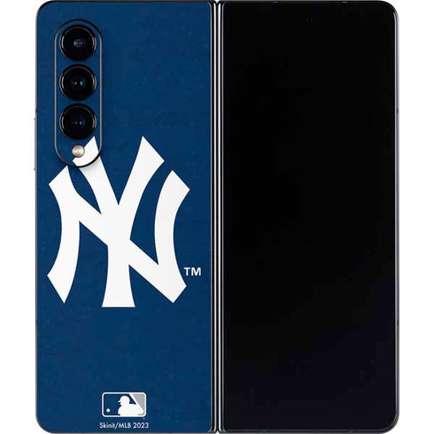 MLB New York Yankees - Solid Distressed Galaxy Z Fold4 5G Skin